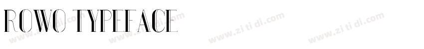 Rowo Typeface字体转换